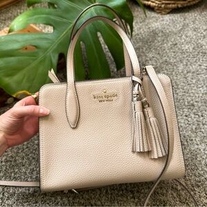 Kate Spade Cream Satchel with Tassels